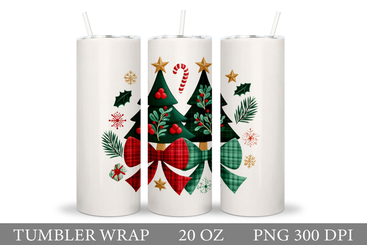Christmas Tree Tumbler Sublimation. Christmas Tumbler Design
