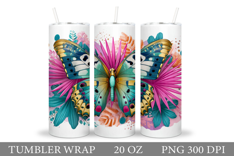 Butterfly Tumbler Sublimation. Butterfly Sublimation
