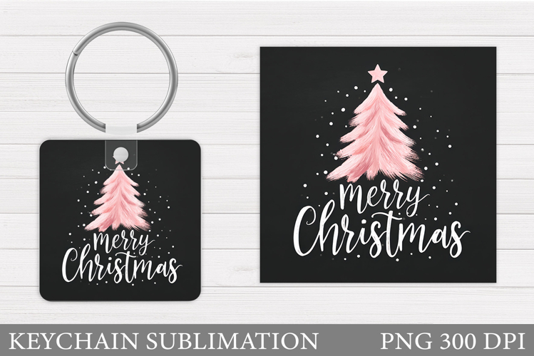 Merry Christmas Keychain. Christmas Keychain Design