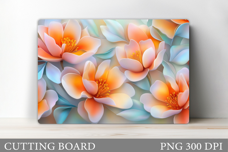 Flowers Cutting Board. Floral Cutting Board Sublimation