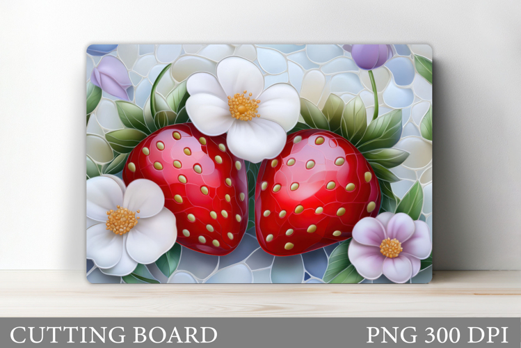 Strawberry Cutting Board. Berry Kitchen Cutting Board