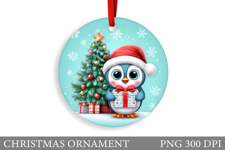 Cute Penguin Christmas Ornament. Christmas Ornament Design