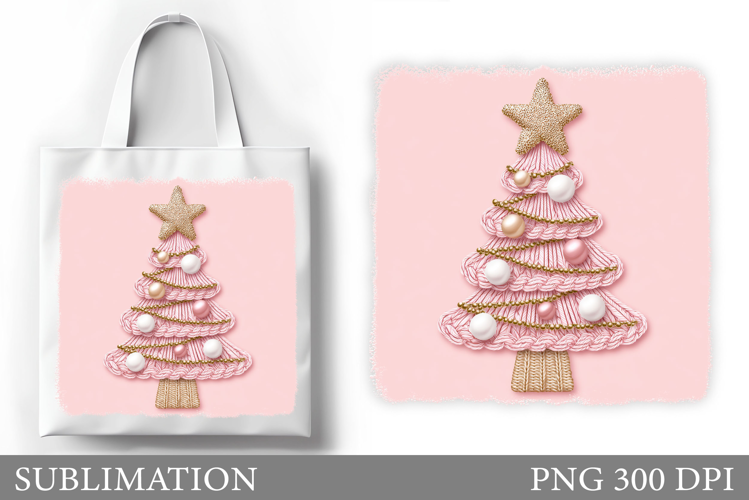 Crochet Christmas Tree Tote Bag. Christmas Tote Bag Design
