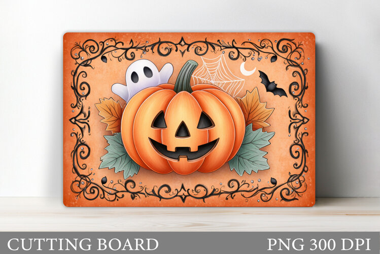 Halloween Pumpkin Cutting Board. Halloween Cutting Board example image 1