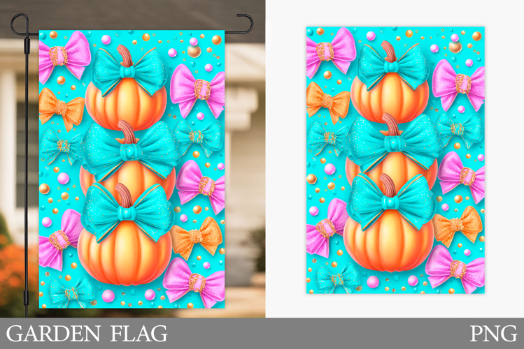 Pumpkins Garden Flag Design. Pumpkin Sublimation