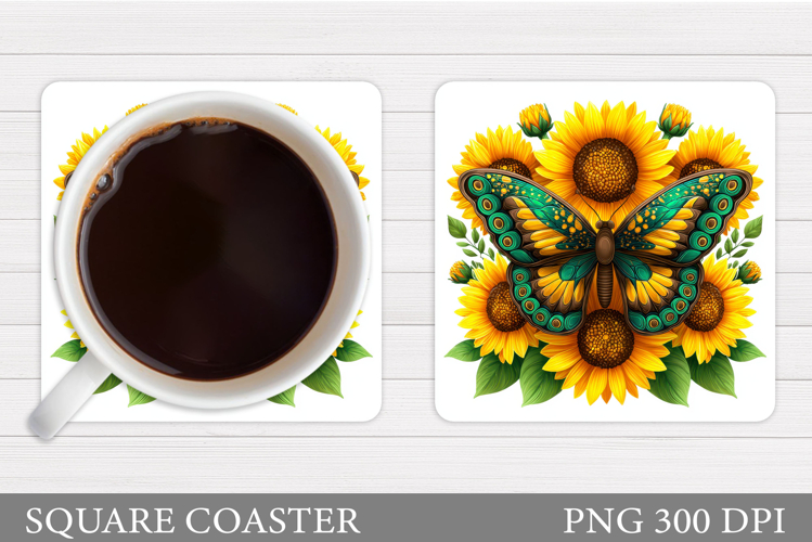 Butterfly Coaster Design. Butterfly Sublimation