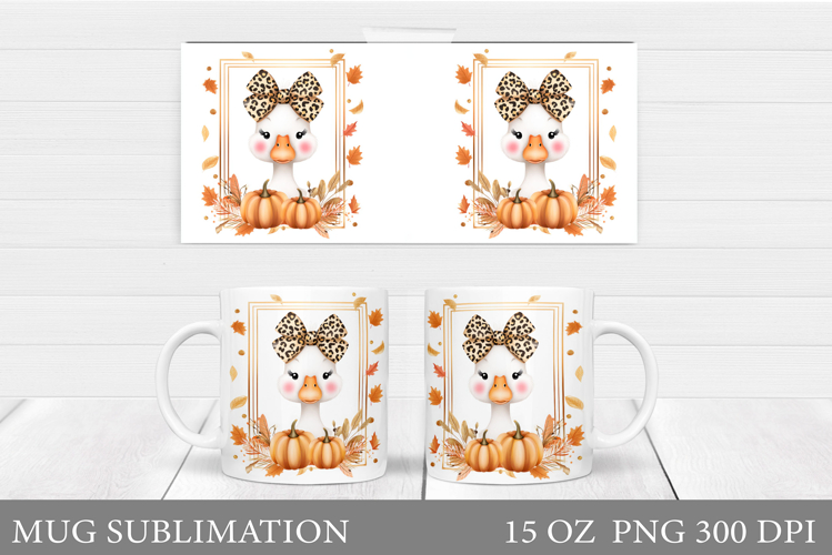 Fall Goose Mug Design. Fall Goose Sublimation