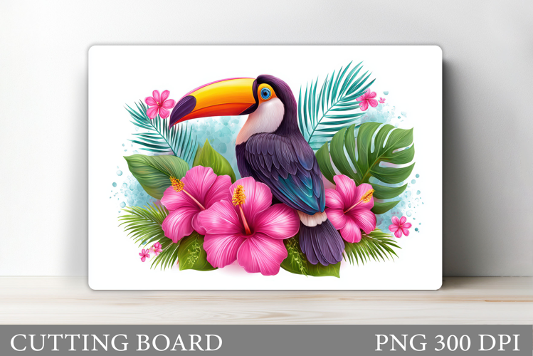 Toucan Cutting Board. Flowers Cutting Board Design