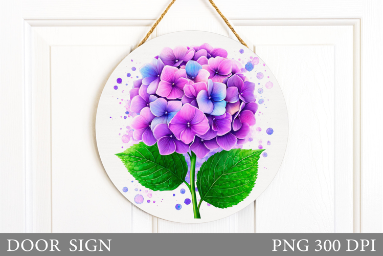 Floral Door Sign Sublimation. Flowers Door Sign Design