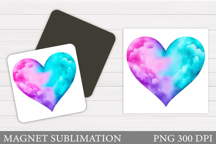Heart Magnet Design. Valentines Magnet Sublimation