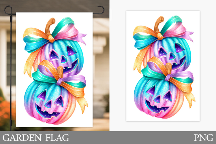 Halloween Pumpkin Garden Flag. Halloween Garden Flag Design