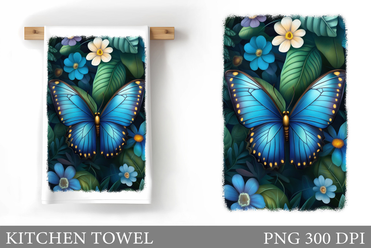 Butterfly Kitchen Towel Design. Butterfly Sublimation