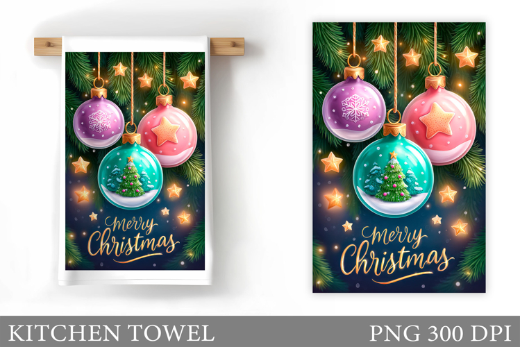 Christmas Kitchen Towel Design. Christmas Sublimation