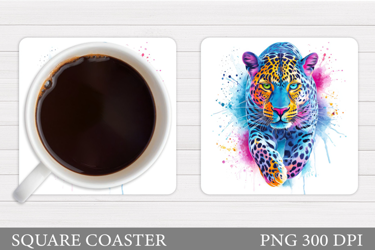 Leopard Coaster Design. Leopard Sublimation