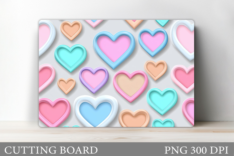 Hearts Cutting Board Design. Hearts Kitchen Cutting Board