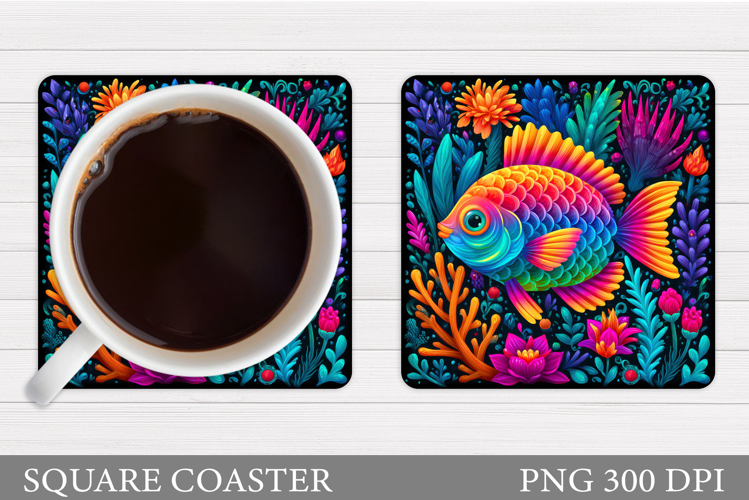 Fish Coaster Sublimation. Fish Sublimation