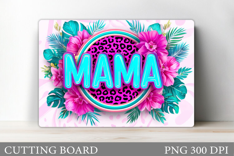 Mother's Day Cutting Board. Floral Cutting Board Sublimation example image 1