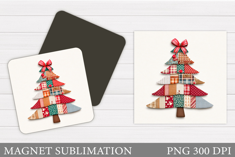 Christmas Tree Magnet Design. Christmas Magnet Sublimation