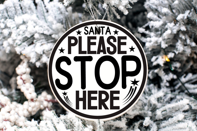 Christmas Round sign Svg Design Round Sign SVG quotes