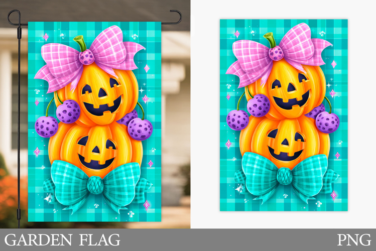 Halloween Garden Flag Design. Halloween Pumpkin Garden Flag