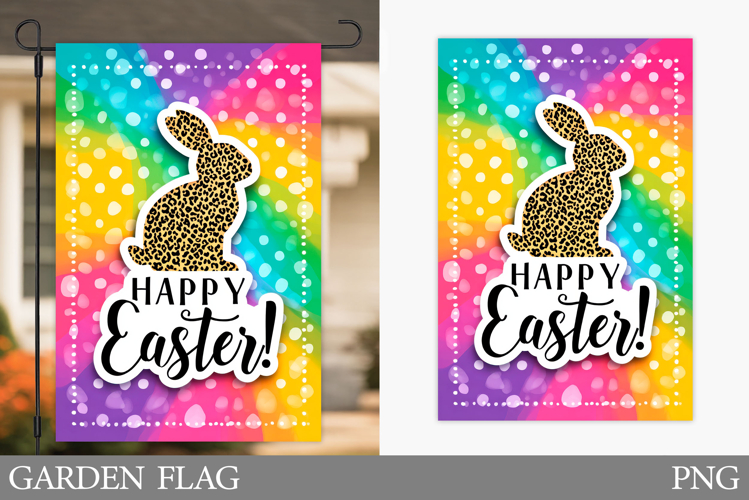 Easter Bunny Garden Flag.Easter Garden Flag Sublimation