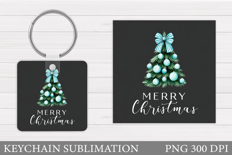 Christmas Tree Keychain. Christmas Keychain Sublimation