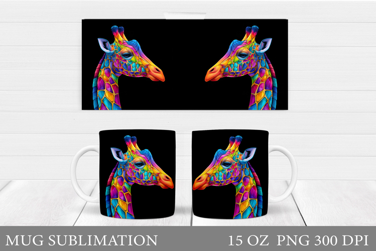 Cute Giraffe Mug Design. Cute Giraffe Sublimation