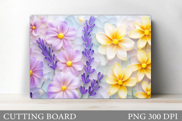 Flowers Cutting Board. Floral Cutting Board Sublimation