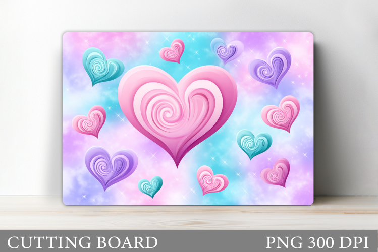 Hearts Cutting Board Design. Valentines Cutting Board