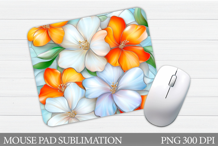 Flowers Mouse Pad Sublimation. Floral Mouse Pad Design