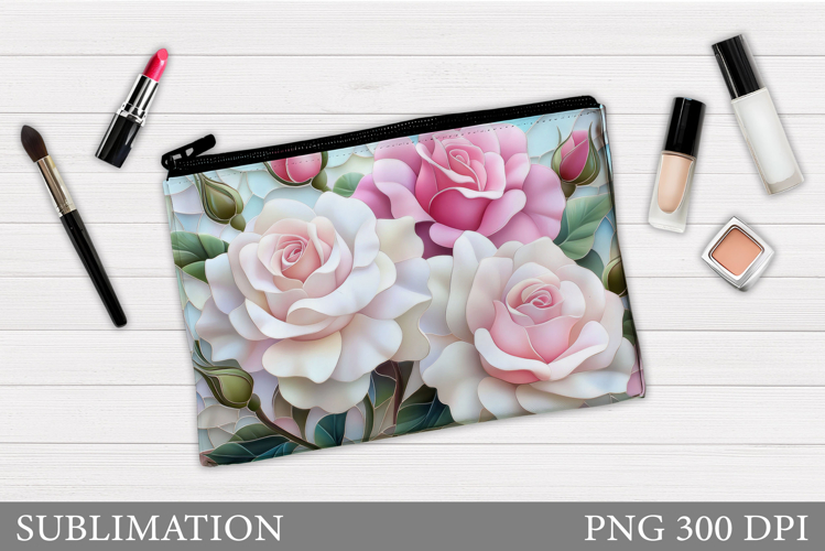 Roses Makeup Bag Design. Roses Sublimation