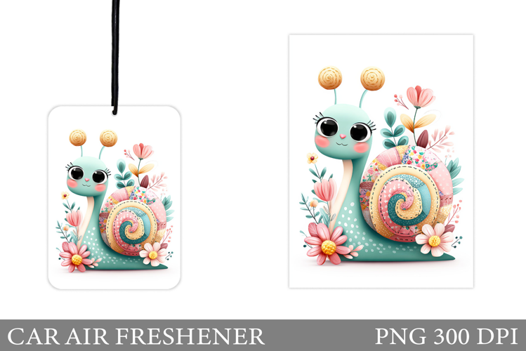 Cute Snail Car Air Freshener. Snail Sublimation