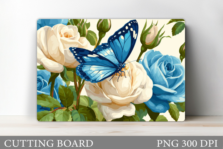 Butterfly Cutting Board. Flowers Cutting Board Sublimation