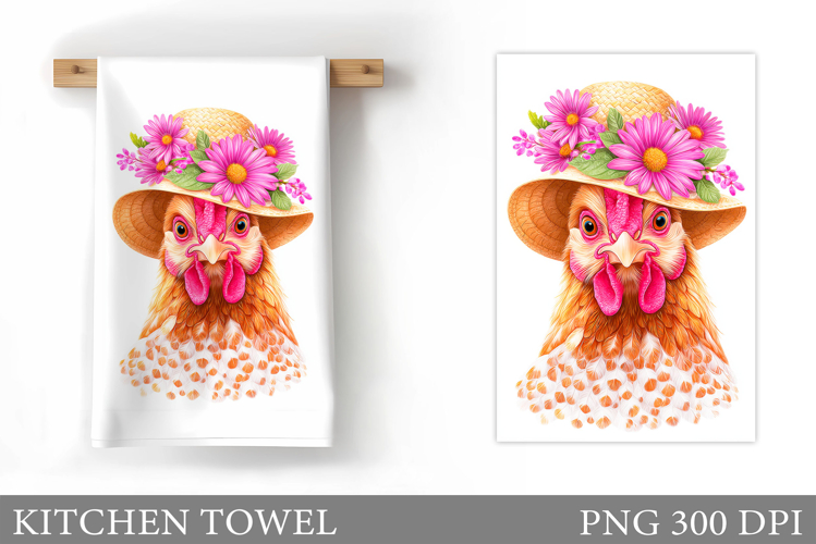 Chicken Kitchen Towel Design. Chicken Sublimation