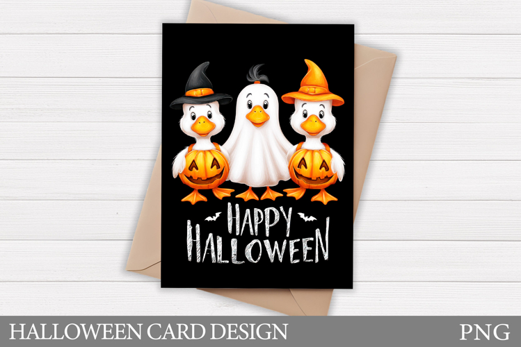 Halloween Goose Card Design. Halloween Card Printable