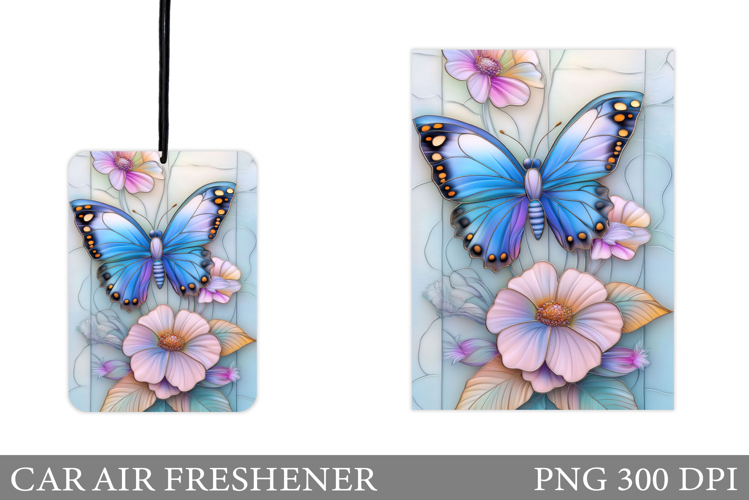 Butterfly Car Air Freshener Design. Butterfly Sublimation