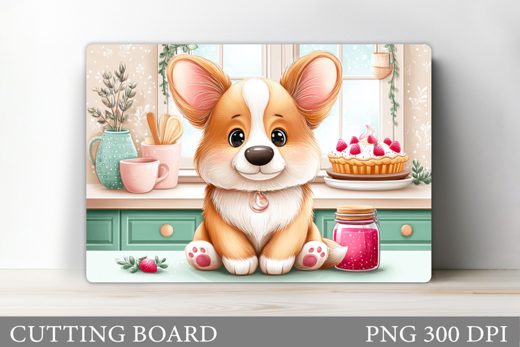 Cute Dog Cutting Board Design. Cute Dog Sublimation