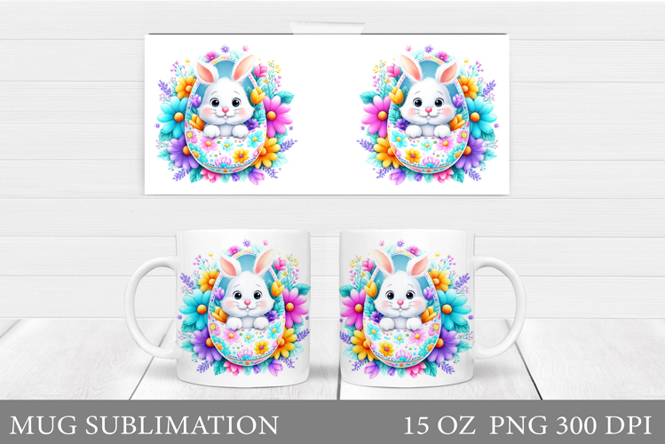 Easter Bunny Mug Design. Easter Mug Sublimation