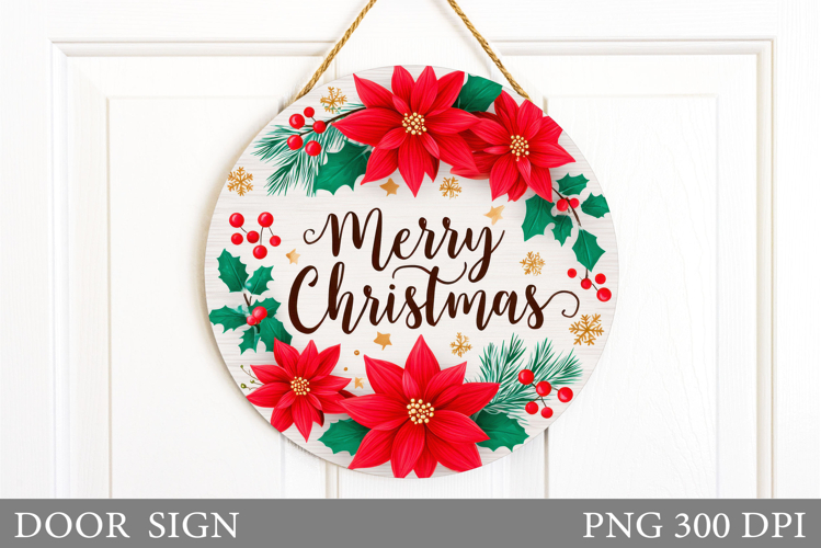 Christmas Door Sign Design. Merry Christmas Door Sign