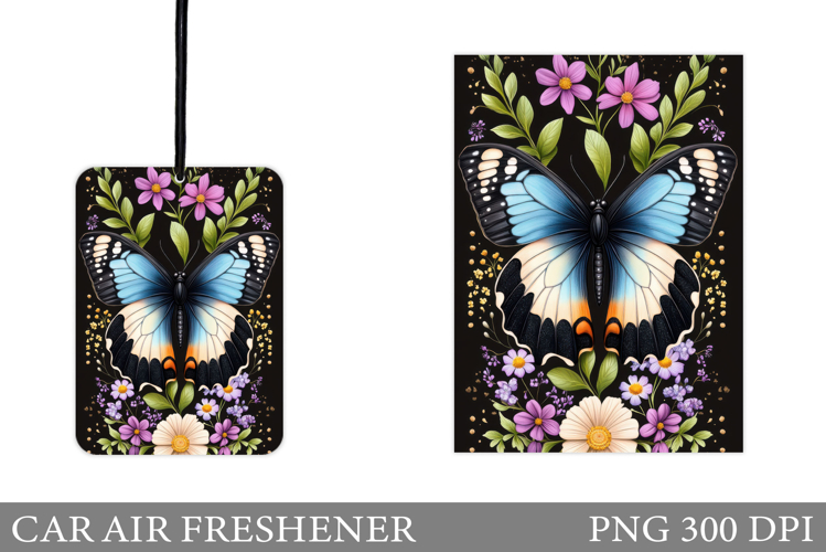 Butterfly Car Air Freshener Design. Butterfly Sublimation