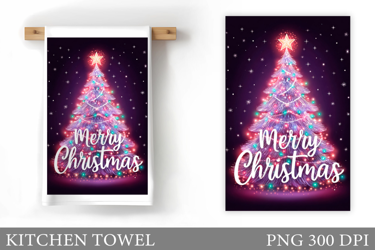 Christmas Tree Kitchen Towel. Christmas Kitchen Towel Design
