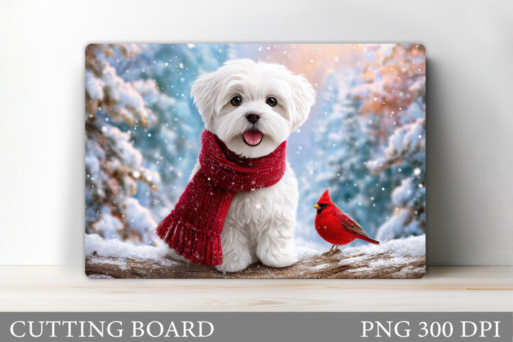 Christmas Dog Cutting Board. Christmas Cutting Board Design example image 1