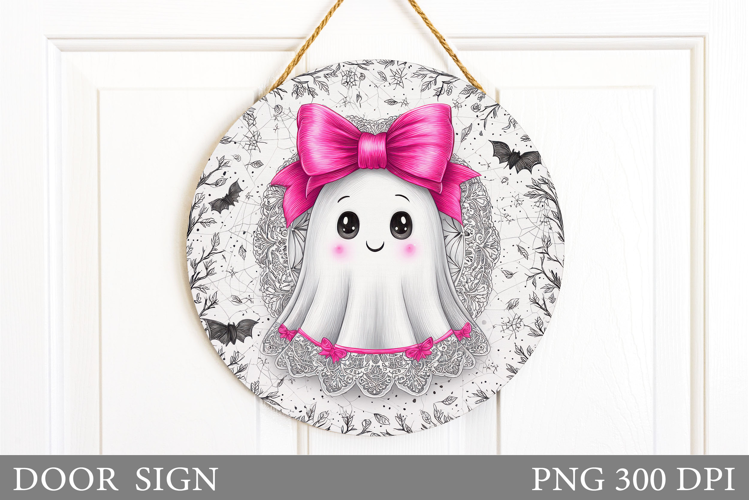 Halloween Ghost Door Sign. Halloween Door Sign Sublimation