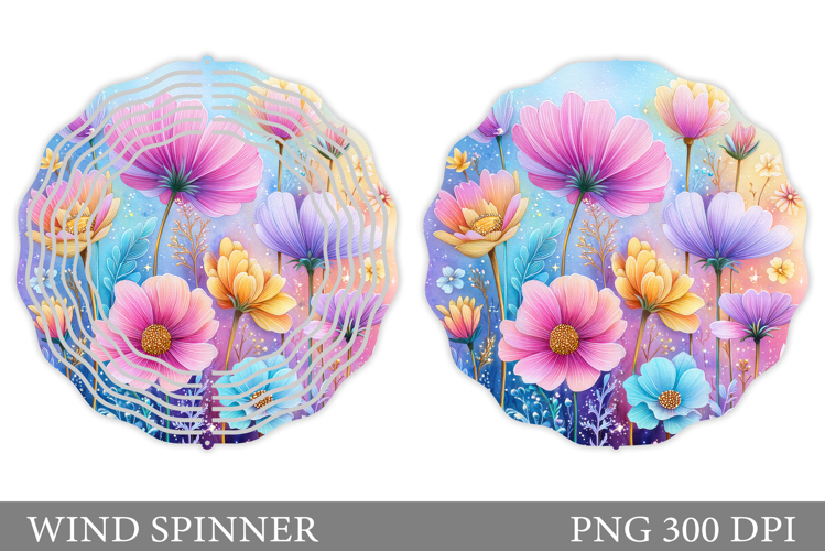 Flowers Wind Spinner Design. Wildflowers Wind Spinner