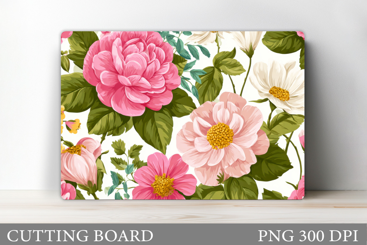 Floral Cutting Board Design. Flowers Cutting Board