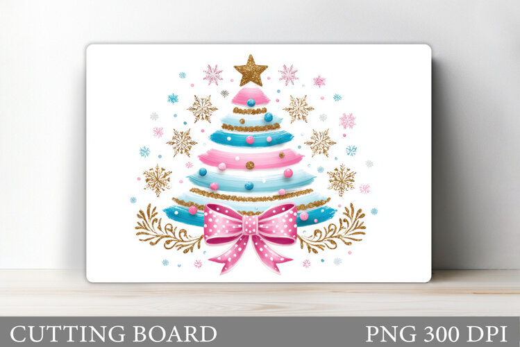 Christmas Tree Cutting Board. Christmas Tree Sublimation example image 1