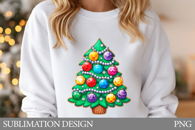 Christmas Tree T-Shirt Design. Christmas Tree Sublimation