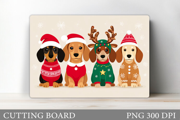 Christmas Dog Cutting Board. Christmas Cutting Board Design example image 1
