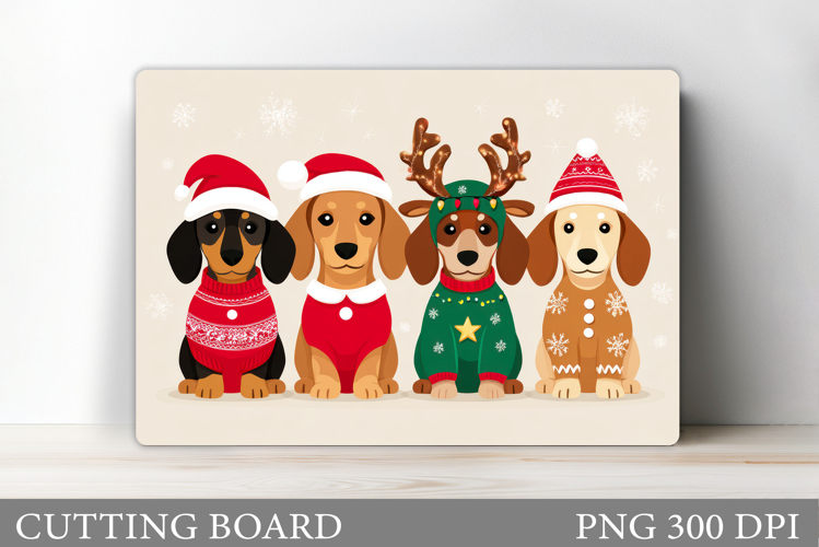 Christmas Dog Cutting Board. Christmas Cutting Board Design