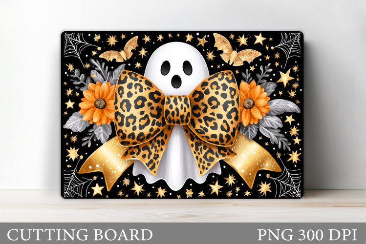 Ghost Cutting Board Sublimation. Halloween Cutting Board